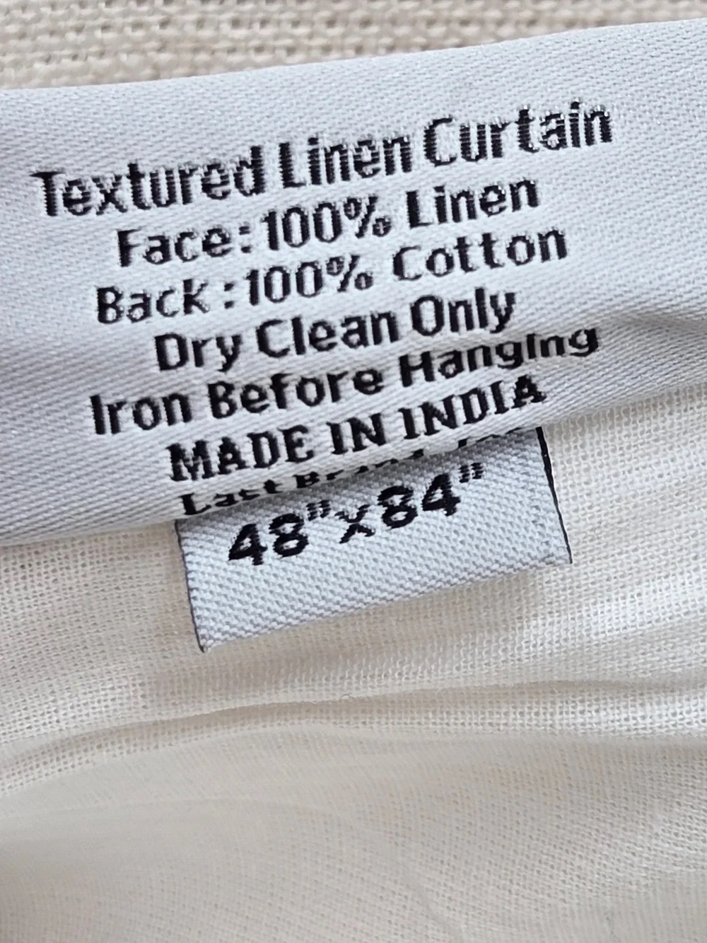 NWT QUINCE Set Of 2 48x84 Heavyweight European Linen Curtains Sand 0180
